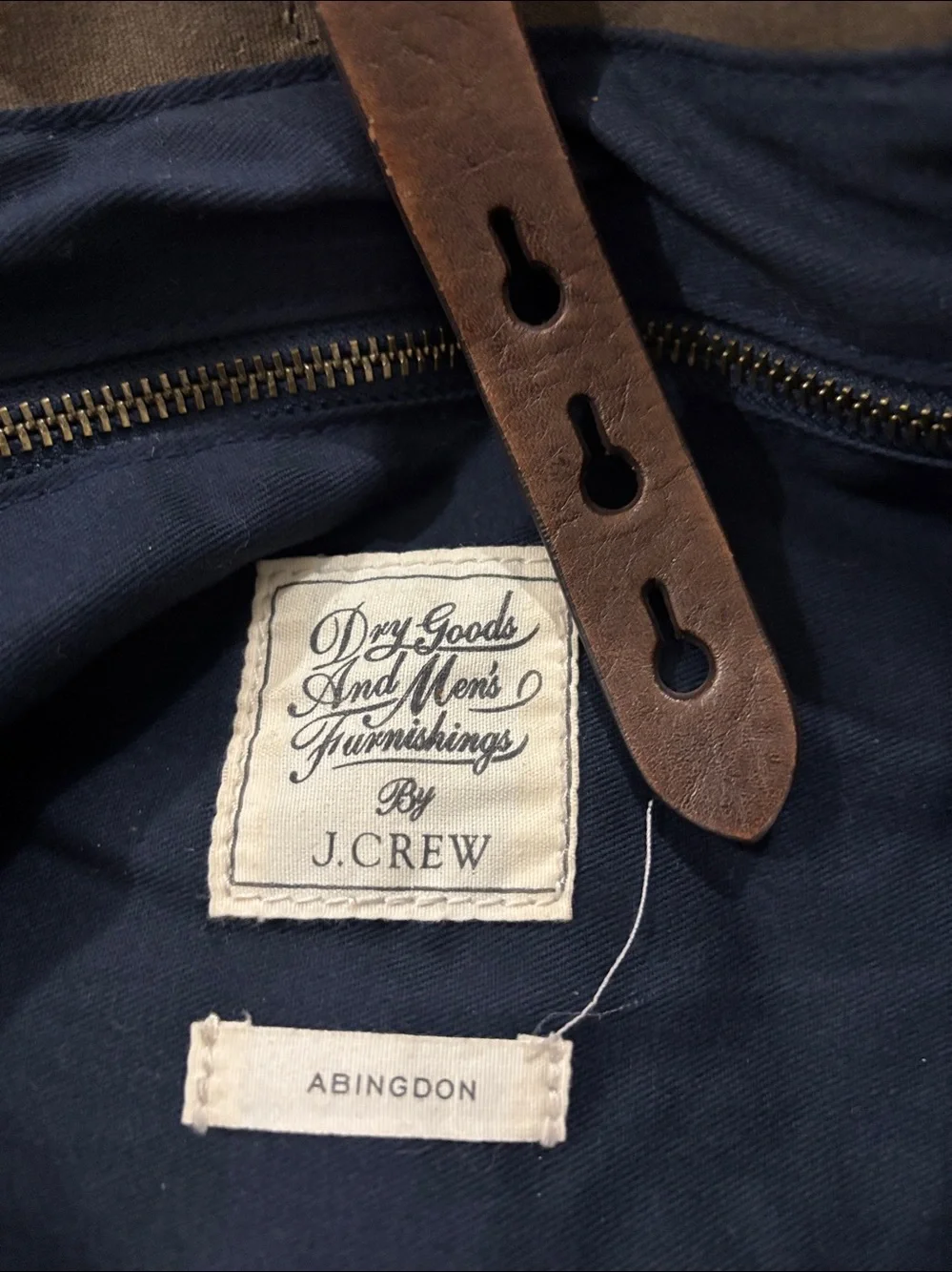 J. CREW MENS ABINGDON BRIEFCASE MESSENGER LAPTOP BAG BROWN KHAKI LEATHER